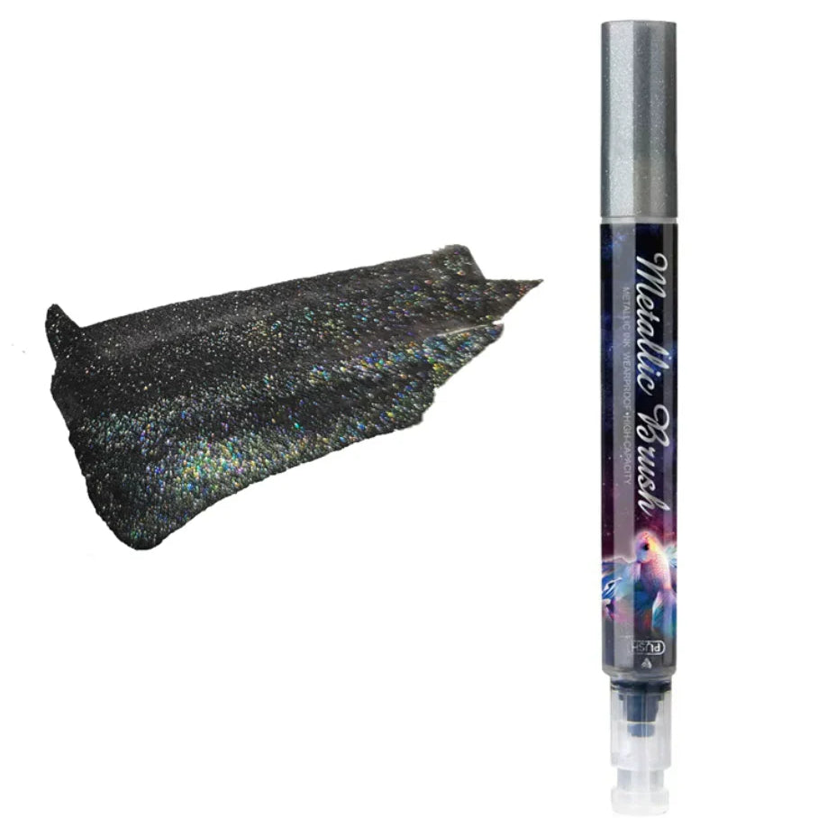Metallic Glitter Brush Pens