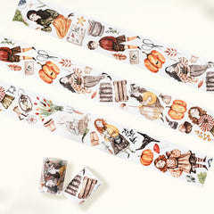 Pre-cut Pumpkin Spell Wide Washi/PET Tape