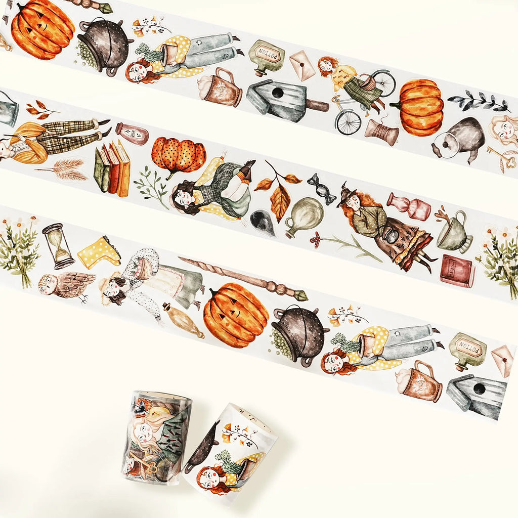 Pre-cut Autumn Enchantment Wide Washi/PET Tape The Washi Tape Shop