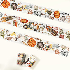 Pre-cut Autumn Enchantment Wide Washi/PET Tape