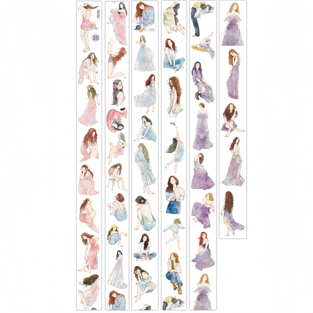Summertime Girls PET Tape with illustrated girls
