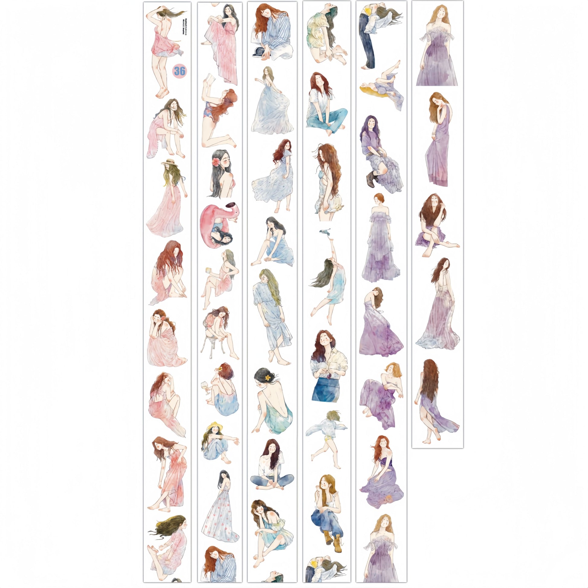 Summertime Girls PET Tape with illustrated girls