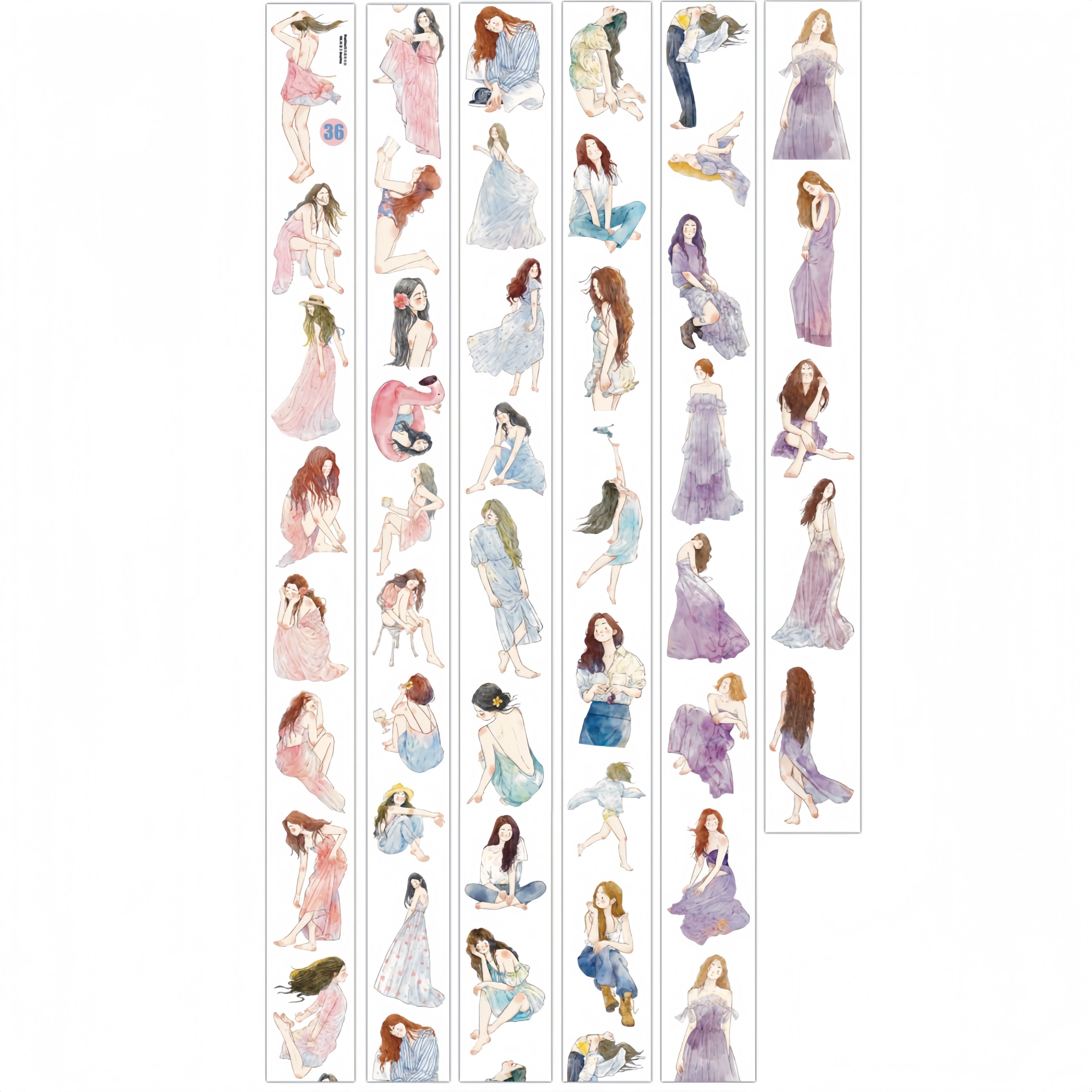 Summertime Girls PET Tape with illustrated girls
