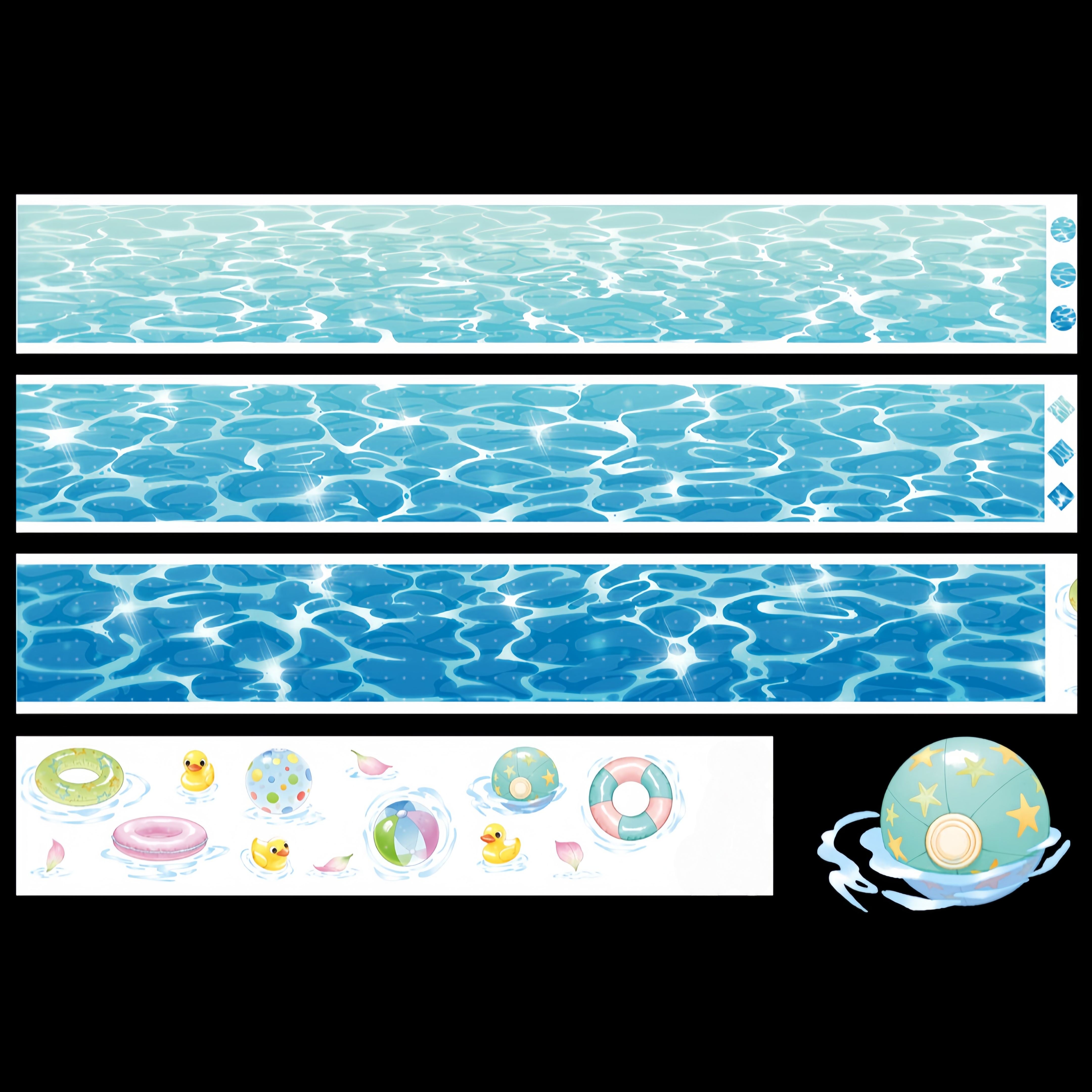 Water Summer decorative tape design
