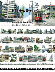 Machiya Street - Japanese Street Buildings PET Tape