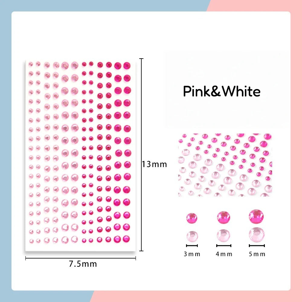 Candy Color Rhinestone Sticker Pack