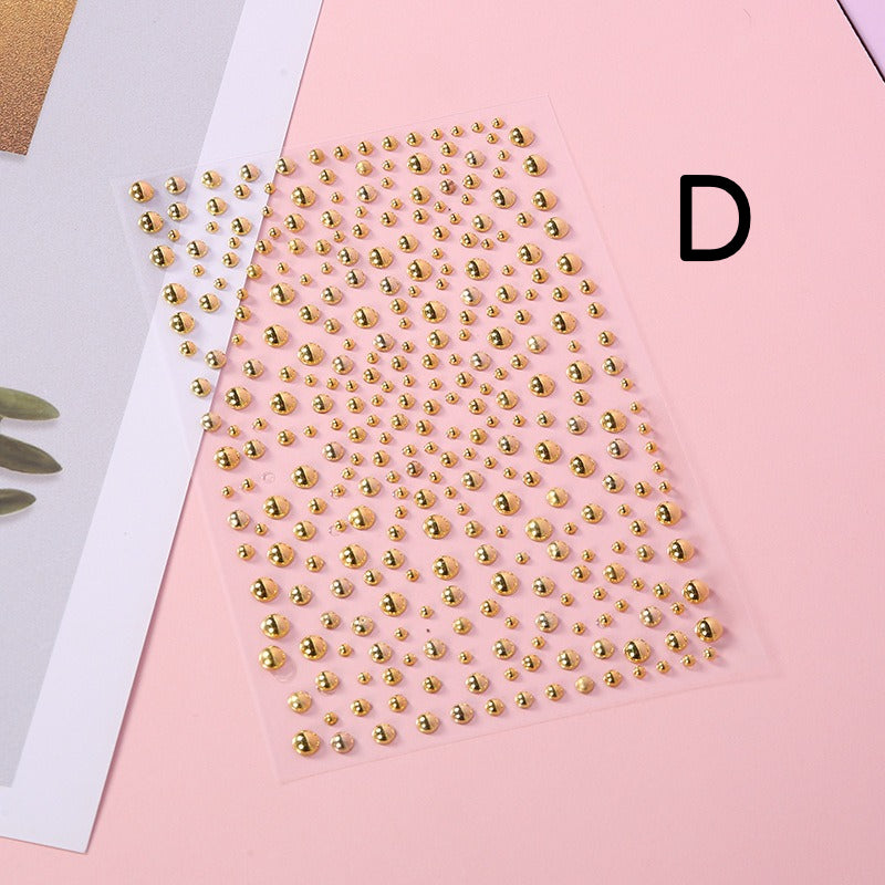 Self-adhesive rhinestone stickers with sparkling gem accents