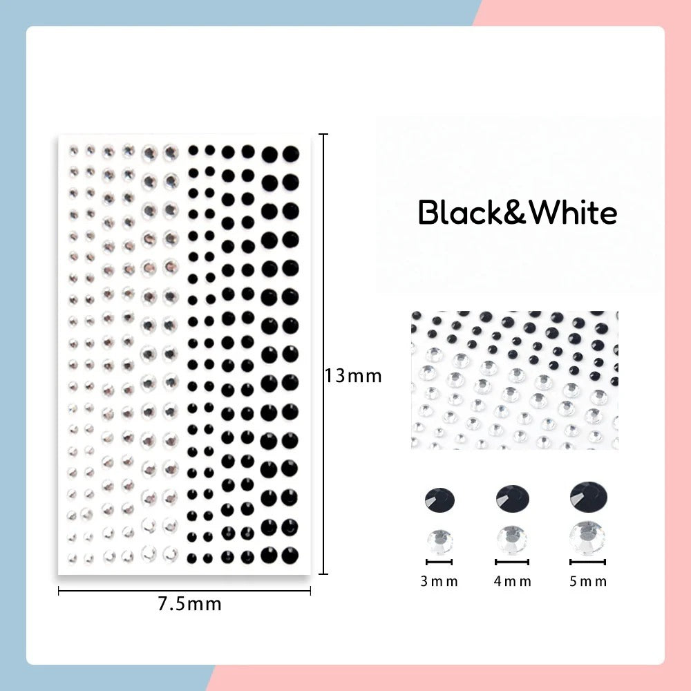 Candy Color Rhinestone Sticker Pack