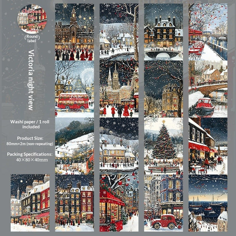 Christmas City Decorative Washi Tape - 6 Designs | Journaling & Scrapbooking