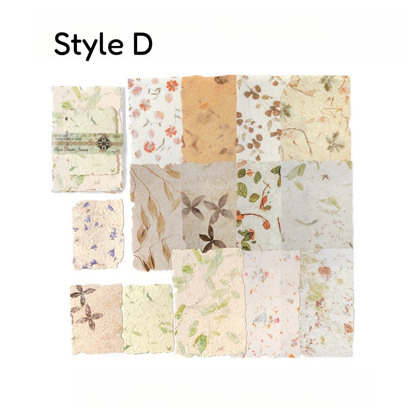 Vintage embossed scrapbooking paper pack with textured neutral sheets