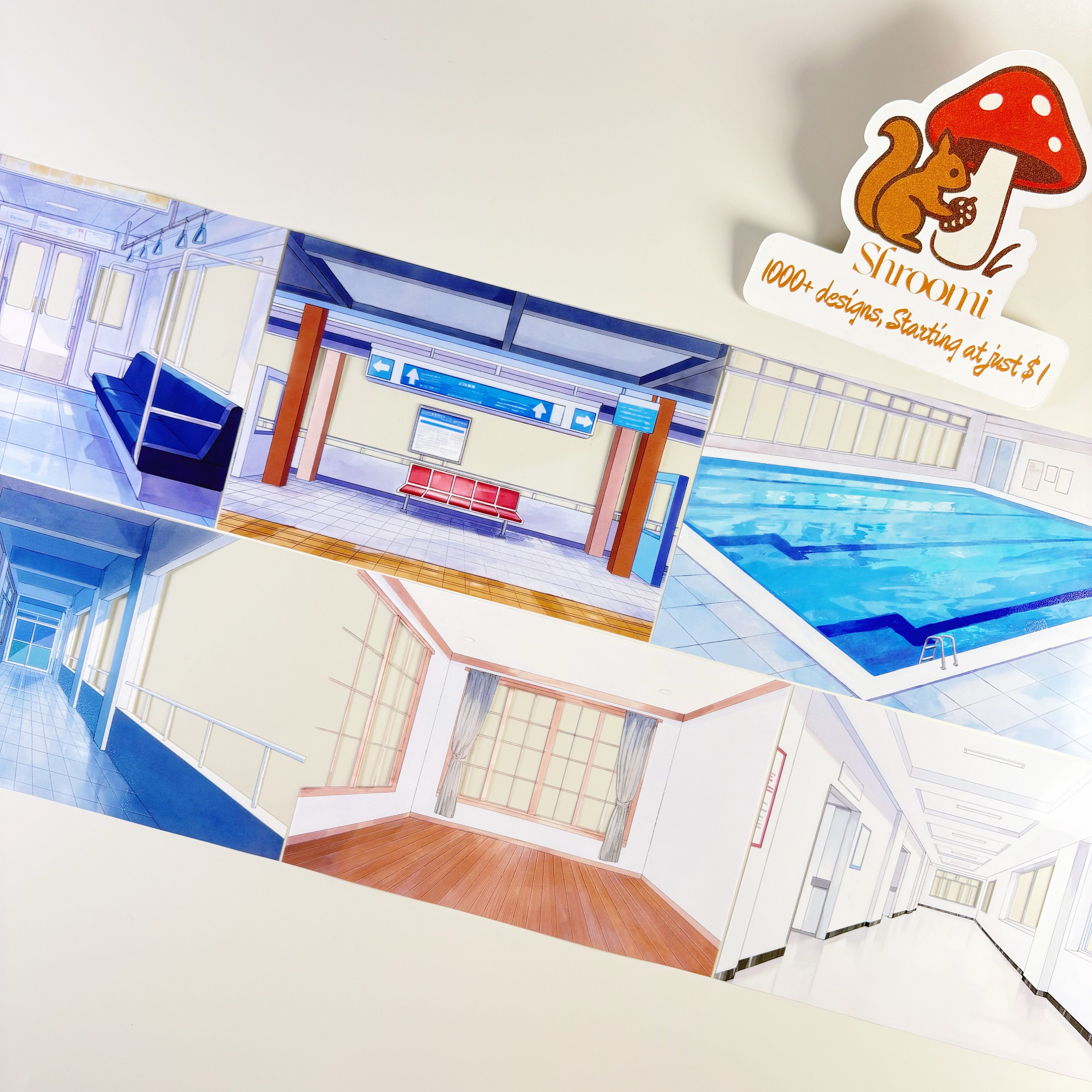 Modern Interiors PET Tape Modern Spaces Divider PET Tape – Contemporary Background Tape