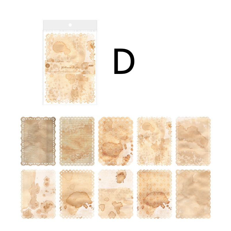 Vintage lace-edge scrapbooking paper design featuring antique lace borders and aged book-page texture