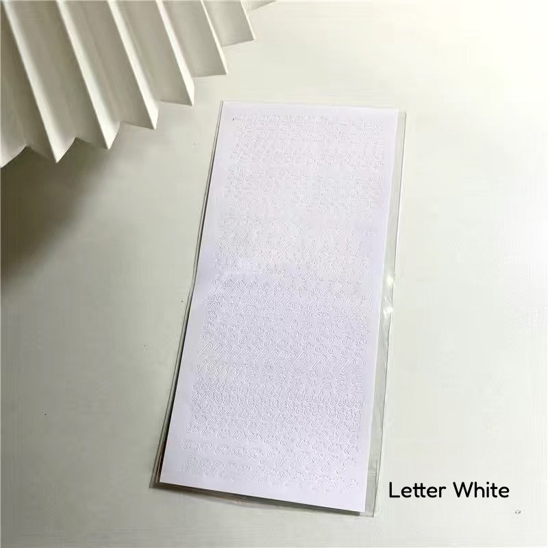 Foil letter and chain decorative stickers