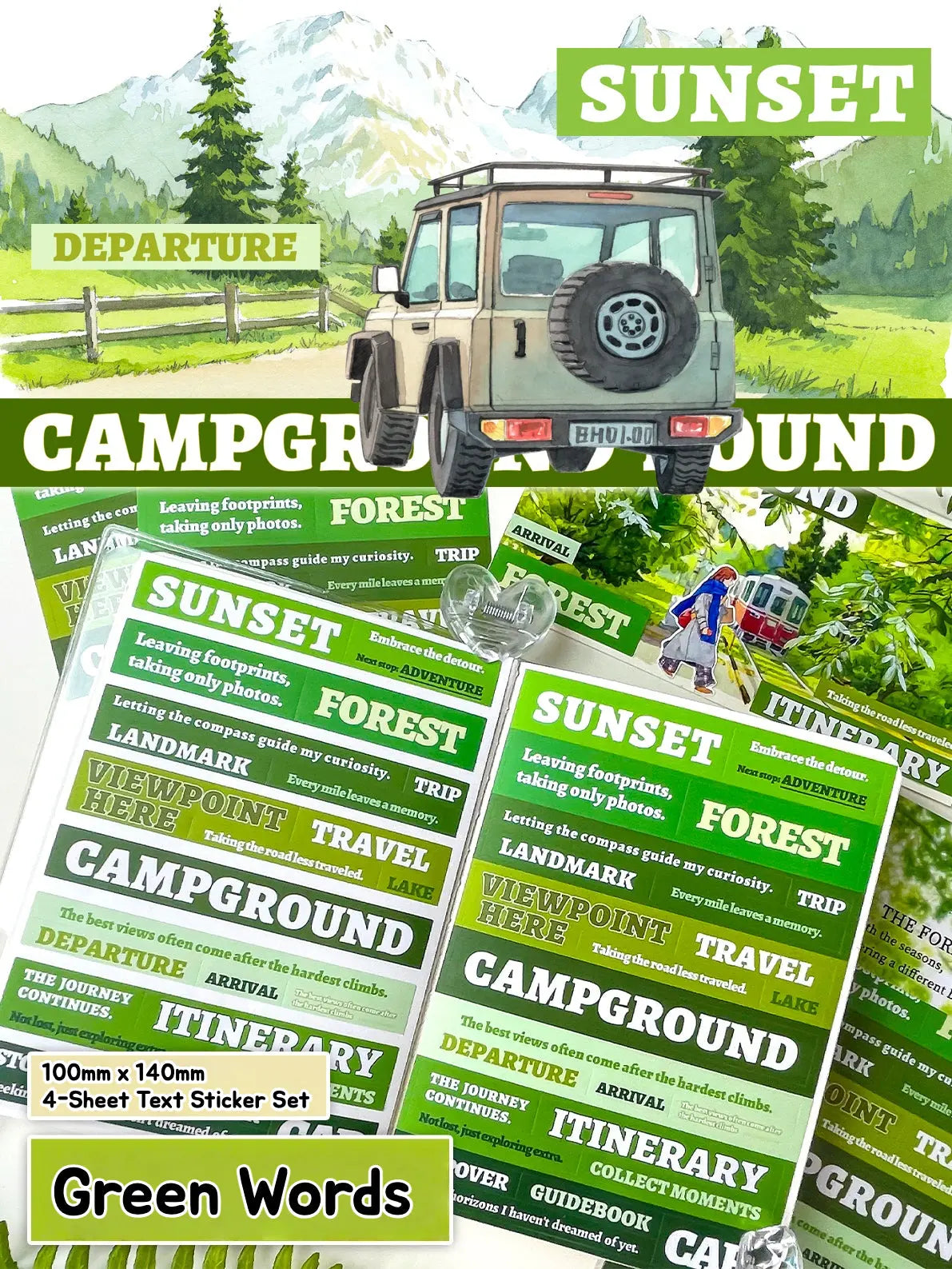 Drive & Dwell · Road Trip & Camping Tape Drive & Dwell PET/Washi Tape | Road Trip & Camping Scenery
