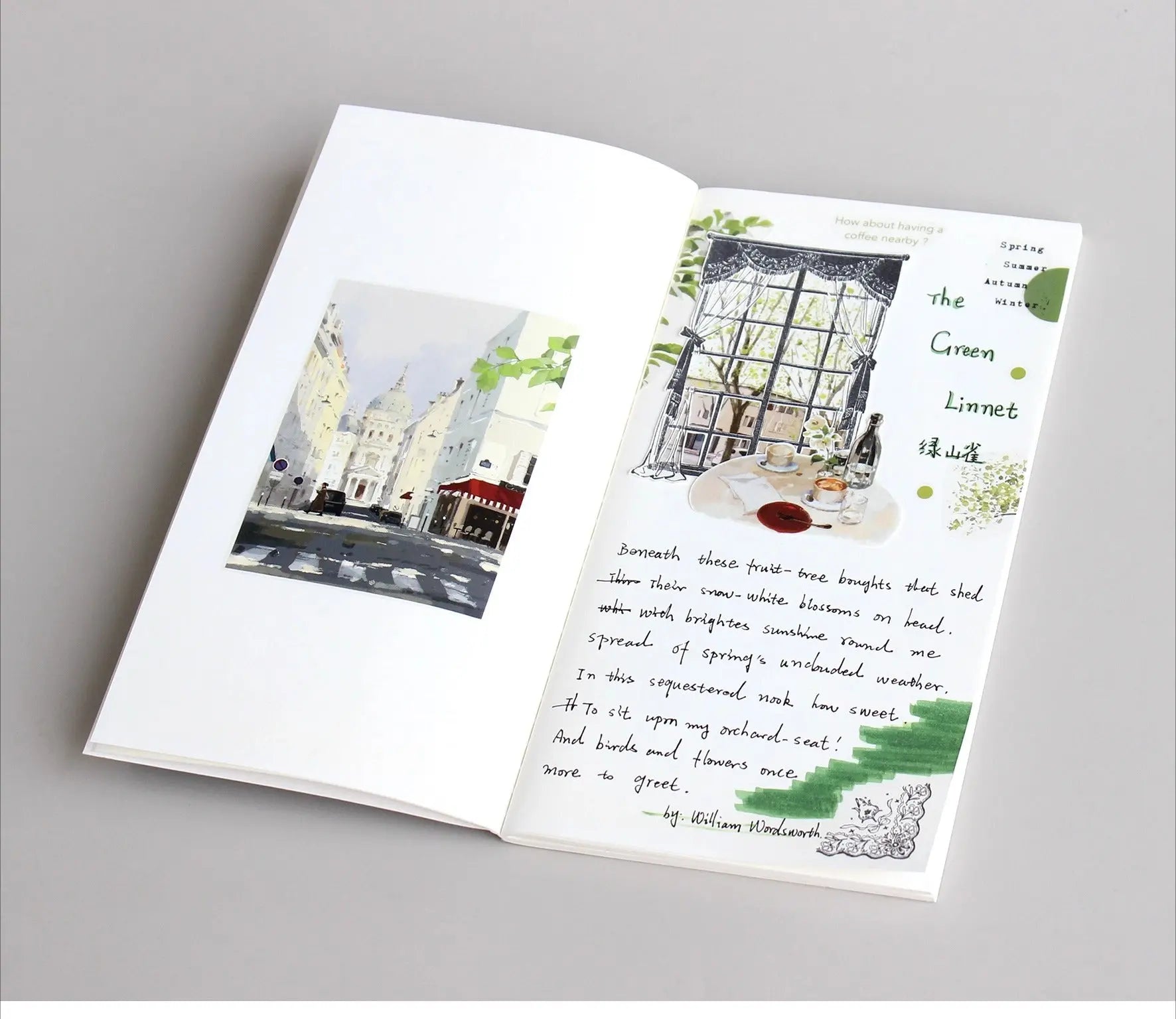 Coffee Shop Street PET Tape Coffee Shop Street PET Tape | Cozy Cafe Scenery for Journaling