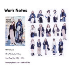 Set of 'Work Notes' fashion illustration stickers with chic women, adding style to your Shroomi journals.