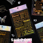 Spring Letters Foil PET Sticker Collection
