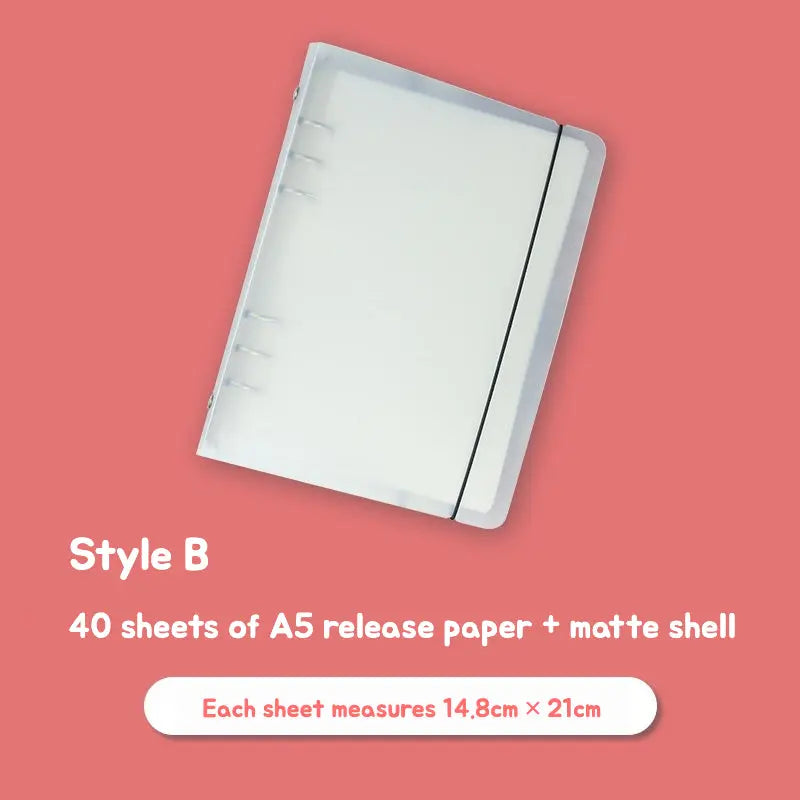 Neatly organized Washi Tape Storage Album with clear pocket-style pages showcasing colorful tape samples for easy access.
