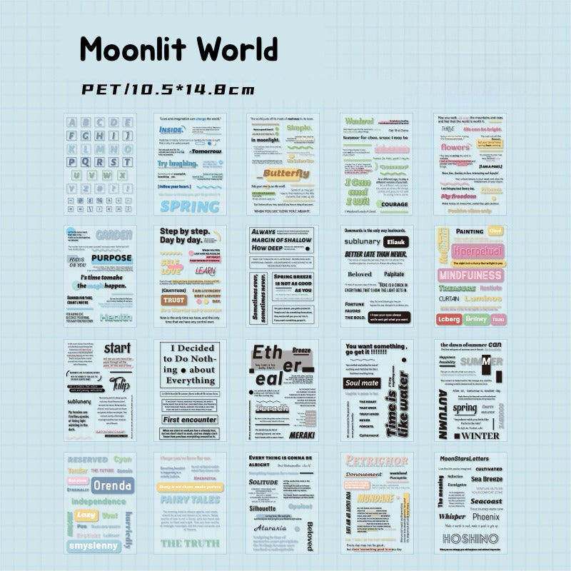 Unexpected Encounter English Sticker Collection Unexpected Encounter English Sticker Book – Aesthetic Text Stickers for Journaling & Planners