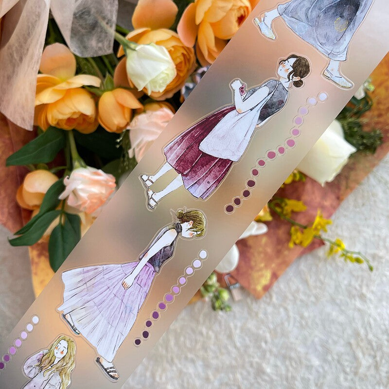 On-the-Go Girls PET Tape with illustrated girls