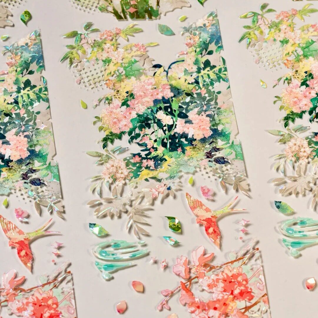 Swaying Clear Shadows decorative tape with foliage-inspired details