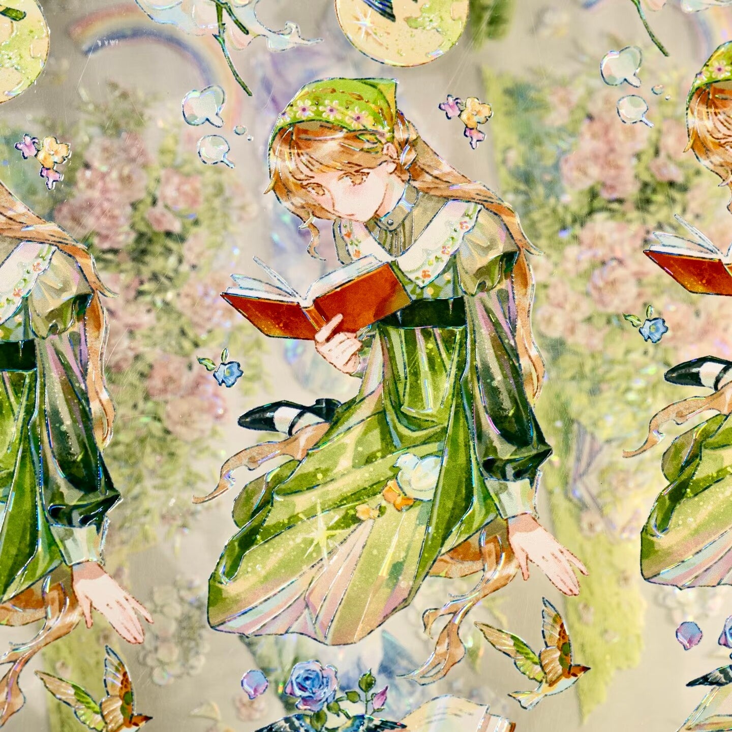 Greenfield Storybook decorative tape with an open-field scene