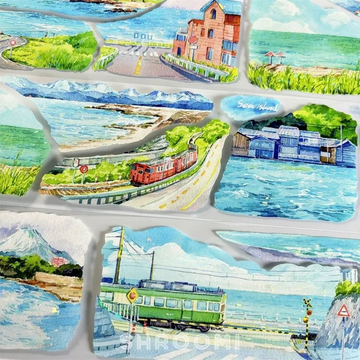 Sea Island Journal PET Tape Sea Island Journal Shell Gloss PET Tape | Summer Seaside Scenery