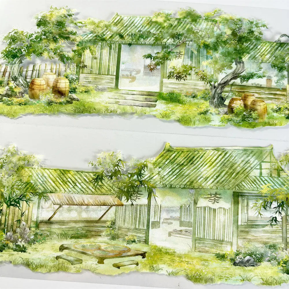Countryside Cottage PET Tape Countryside Cottage PET Tape | Rustic & Chinese Scenery Sticker