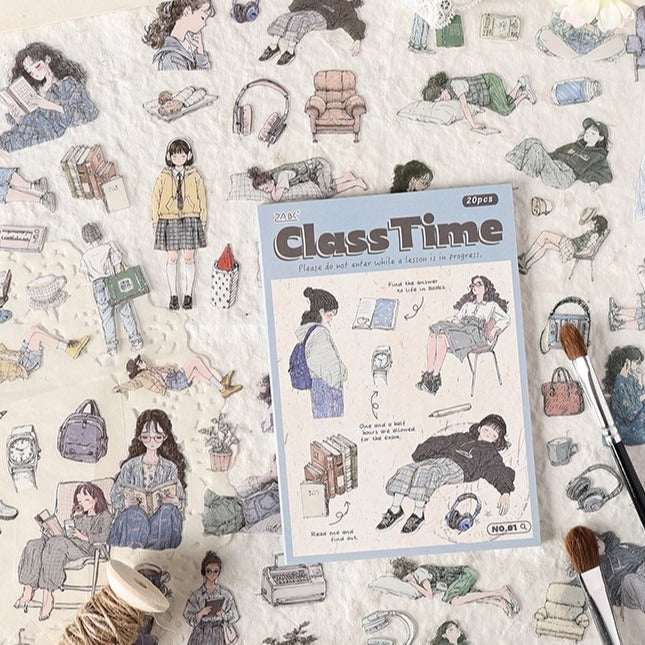 Forest Girl Sticker Collection Forest Girl Sticker Book – Nature Aesthetic Girl Stickers for Journals & Crafts