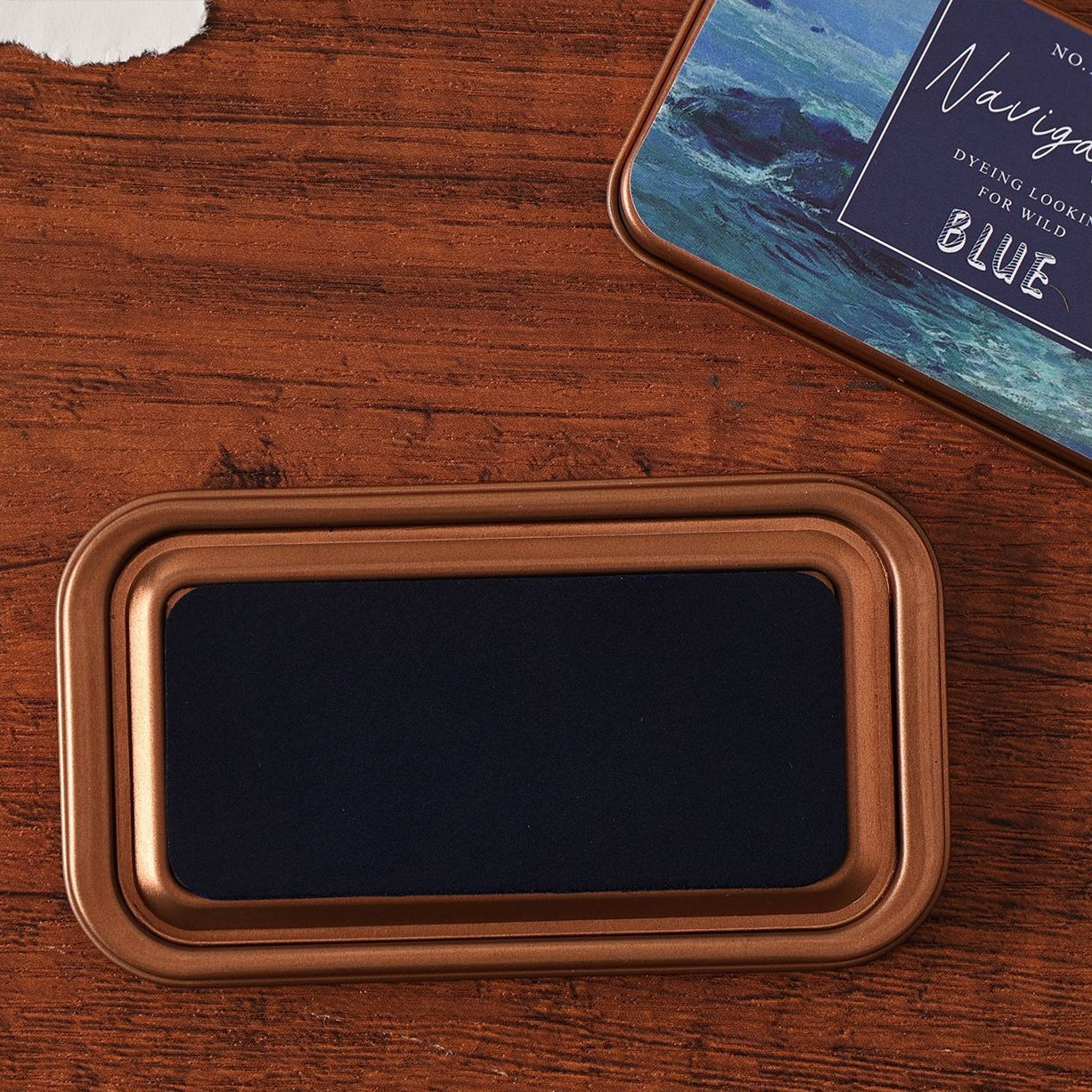 Nature palette cotton ink pad tins with metal cases, rich stamping colors, and vintage label artwork