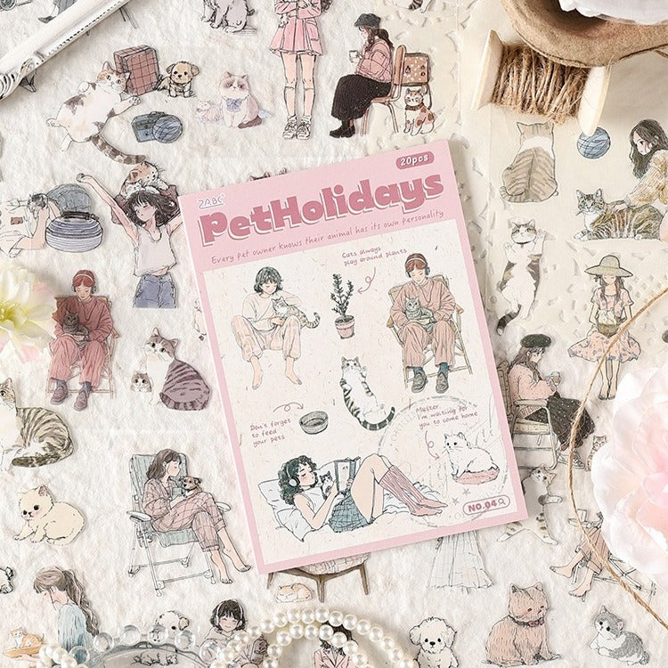 Forest Girl Sticker Collection Forest Girl Sticker Book – Nature Aesthetic Girl Stickers for Journals & Crafts