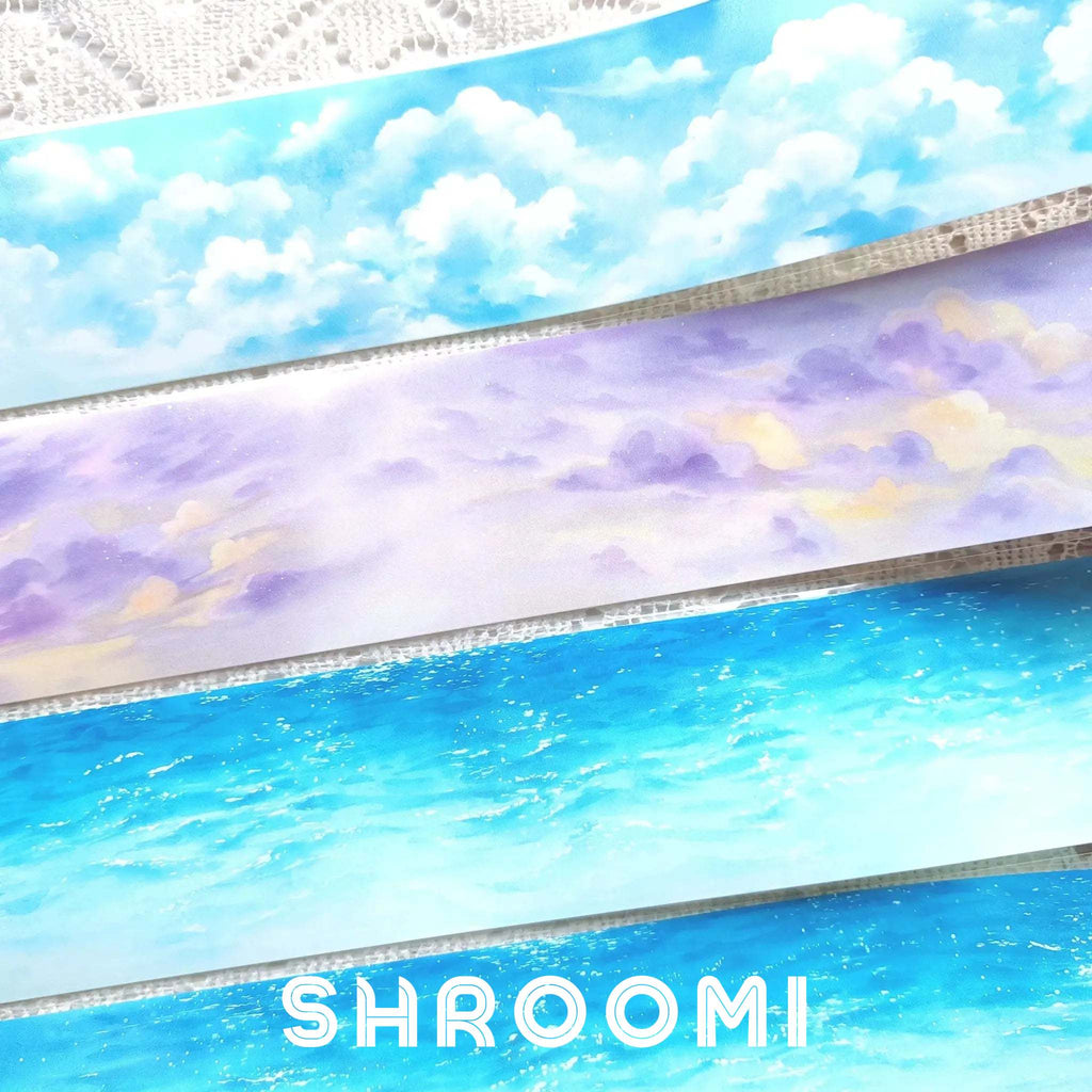 Sky Collection Vol.2 - One Loop/Whole Roll Sky Collection Vol.2 – Sunrise, Cloud & Twilight PET Tape Set for Journaling