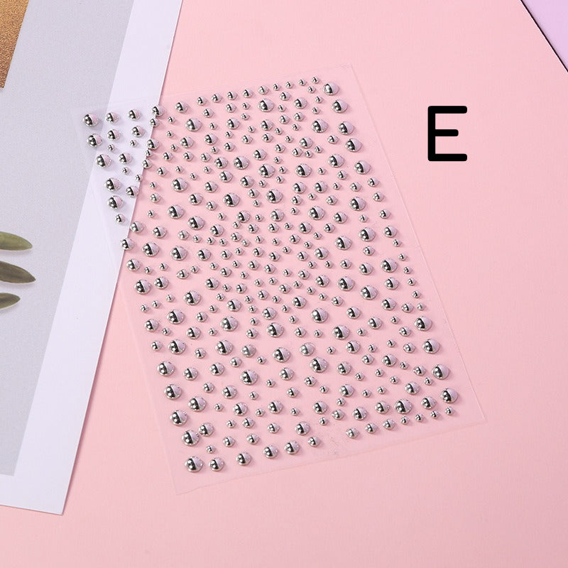 Self-adhesive rhinestone stickers with sparkling gem accents