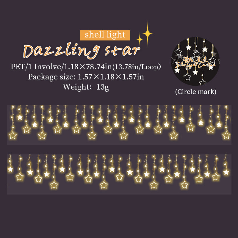 Dazzling Star style: gold star fairy light garlands
