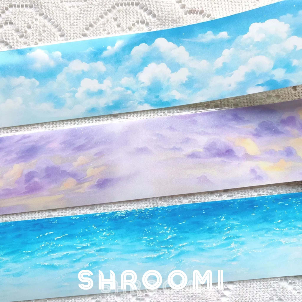 Sky Collection Vol.2 - One Loop/Whole Roll Sky Collection Vol.2 – Sunrise, Cloud & Twilight PET Tape Set for Journaling