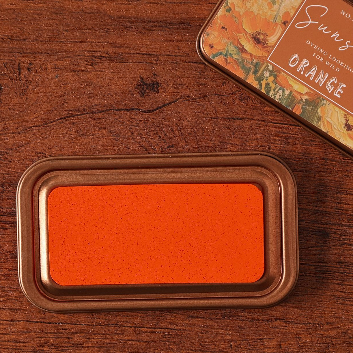 Nature palette cotton ink pad tins with metal cases, rich stamping colors, and vintage label artwork