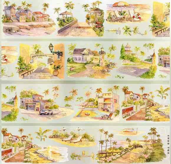 Twilight Bay Stroll scenic decorative tape design