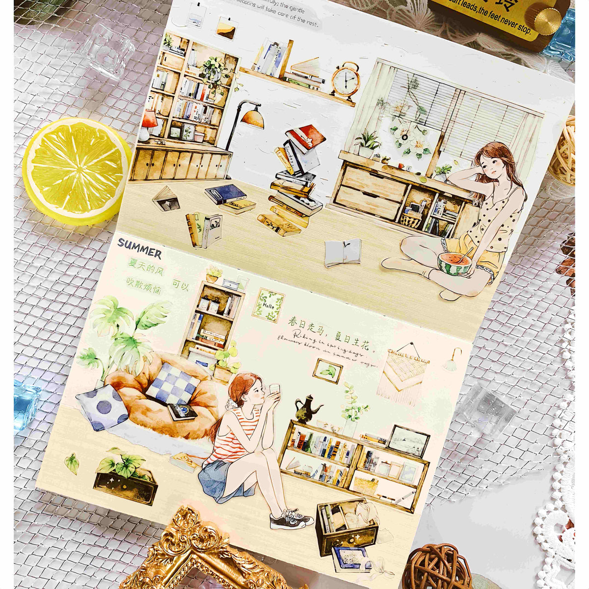 Die-Cut Study Corner PET Tape – cozy study corner design, part of the Study Corner collection