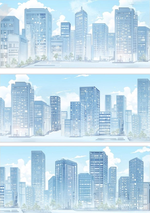 Modern City – Dawn Tape Modern City PET Tape (Dawn) – Morning Urban Skyline