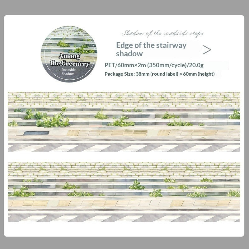 Stepped Garden Edge – garden steps with lush greenery and flower borders