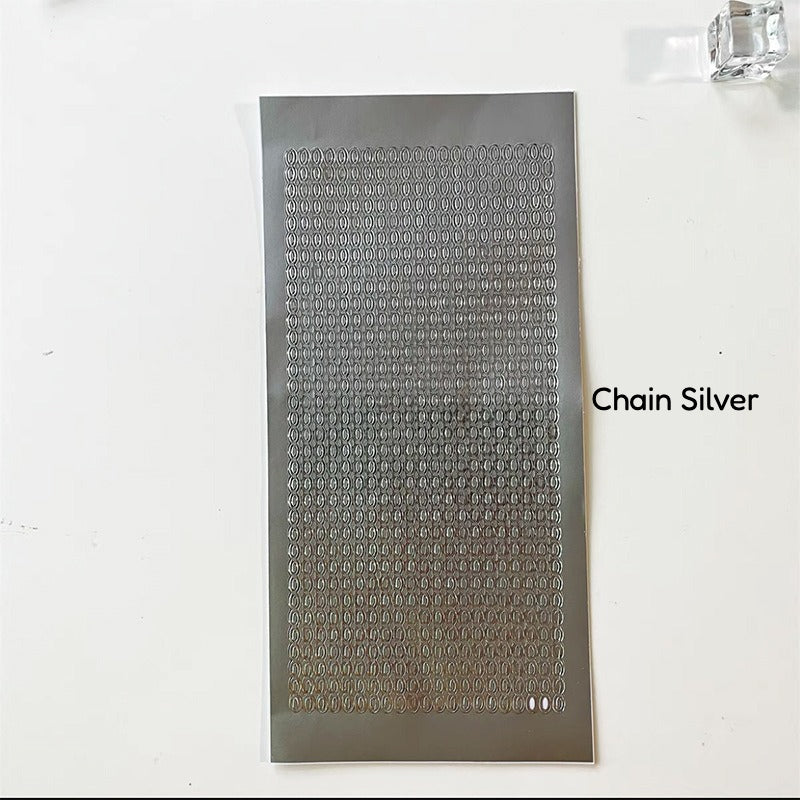 Foil letter and chain decorative stickers