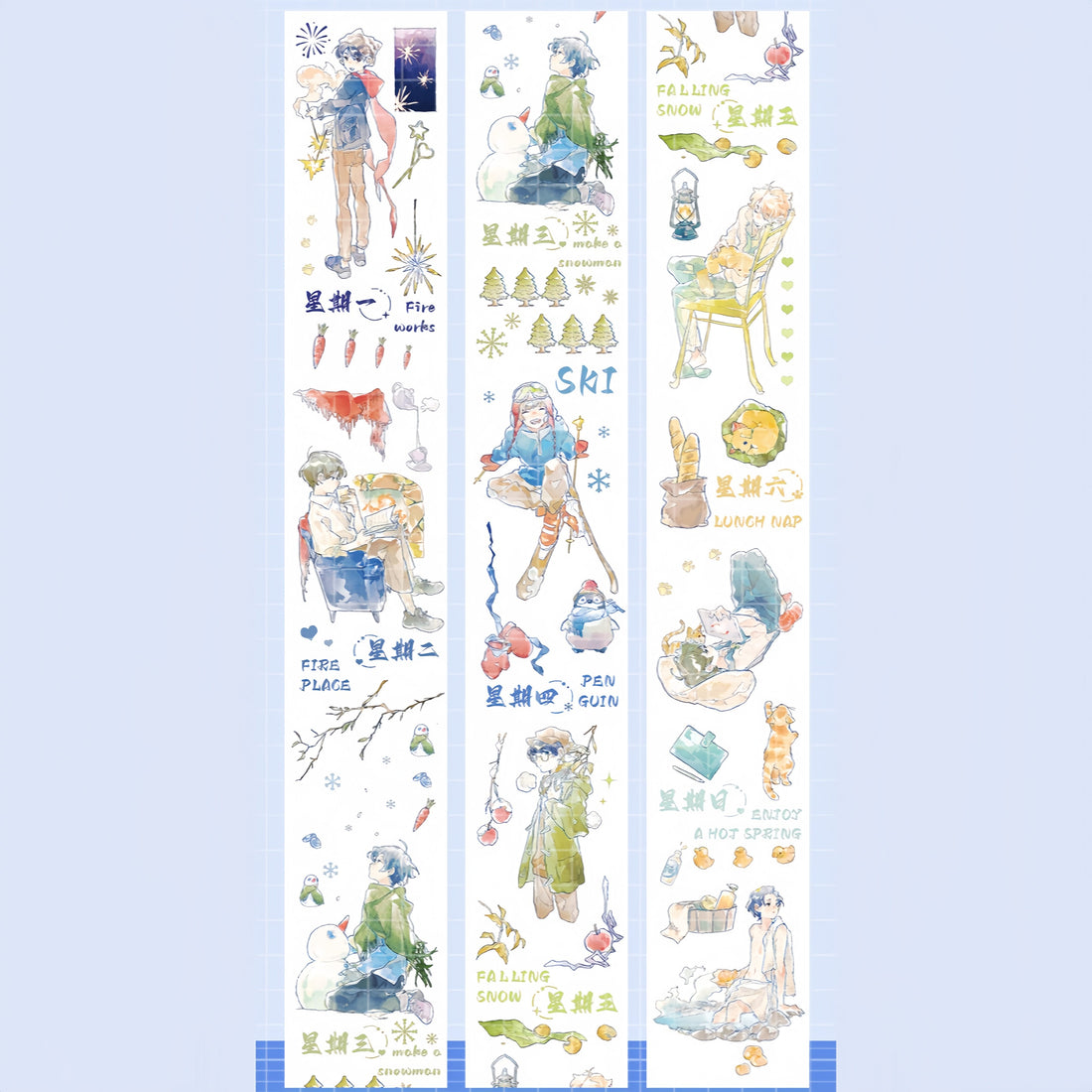Winter Snow decorative tape design
