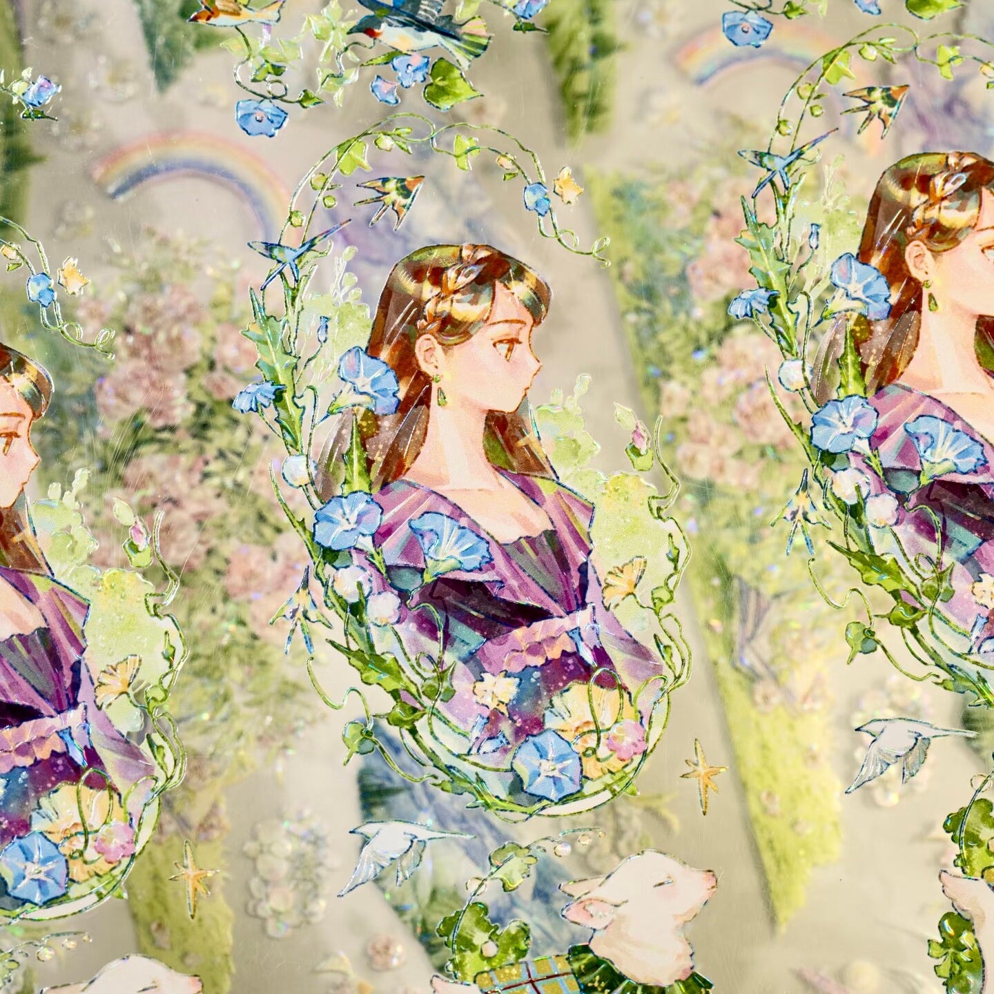 Greenfield Storybook decorative tape with an open-field scene