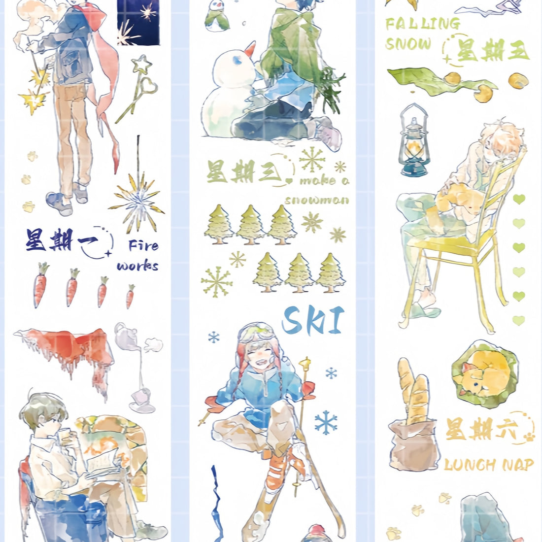Winter Snow decorative tape design