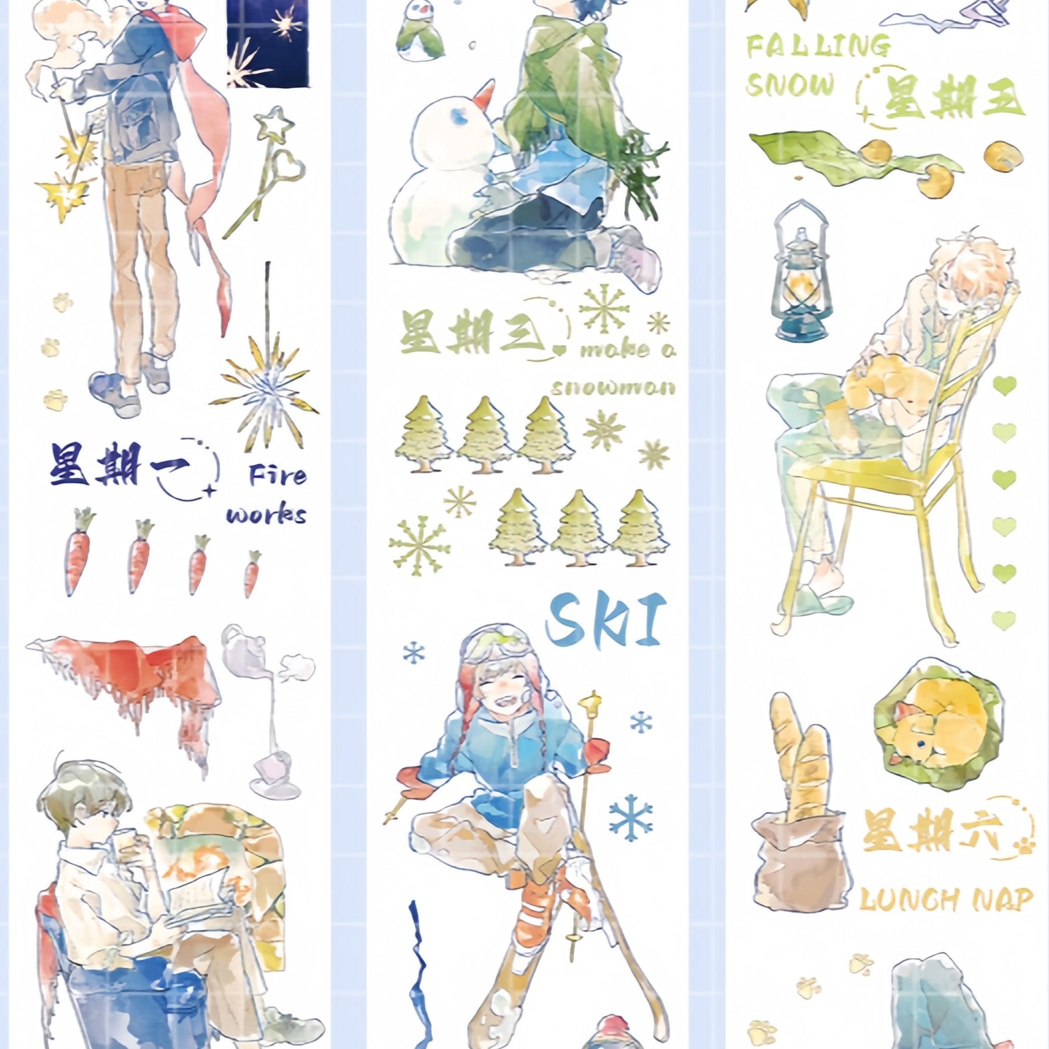 Winter Snow decorative tape design
