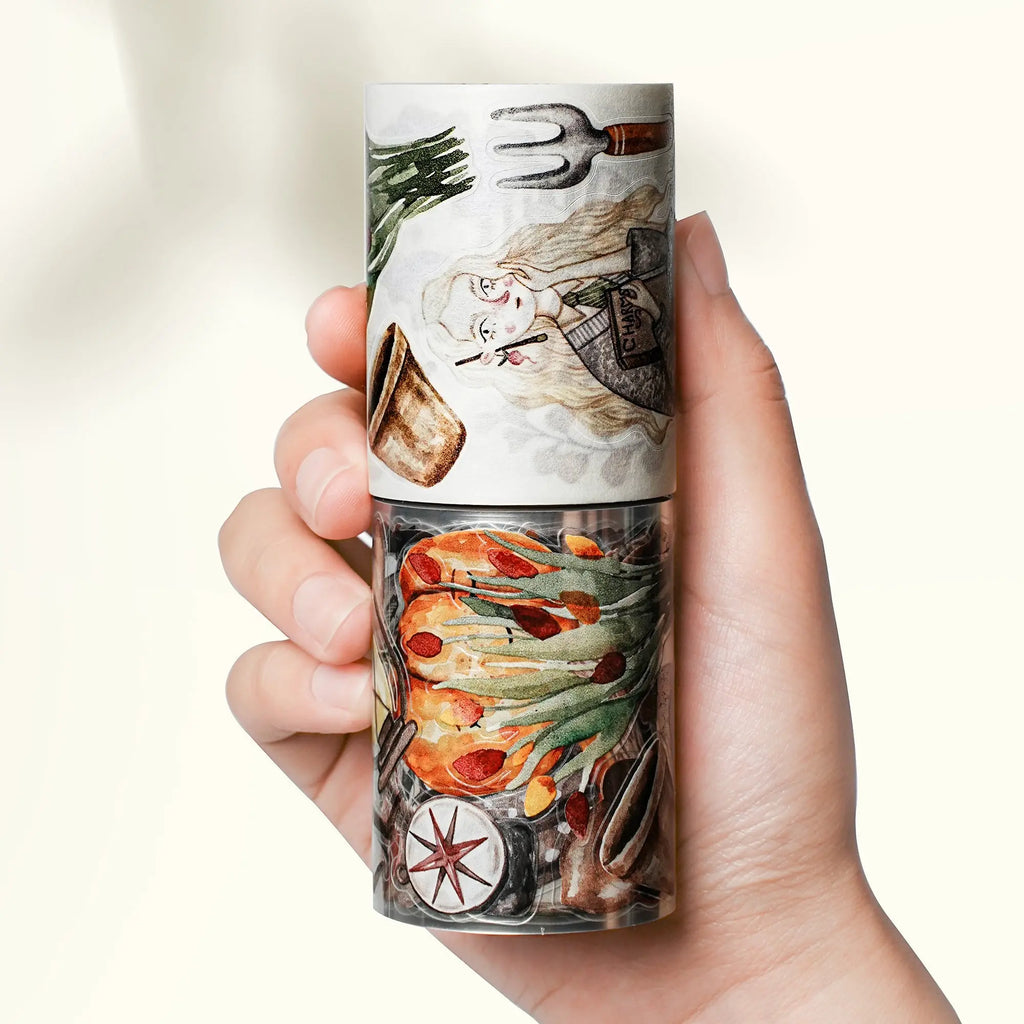 Pre-cut Autumn Enchantment Wide Washi/PET Tape The Washi Tape Shop