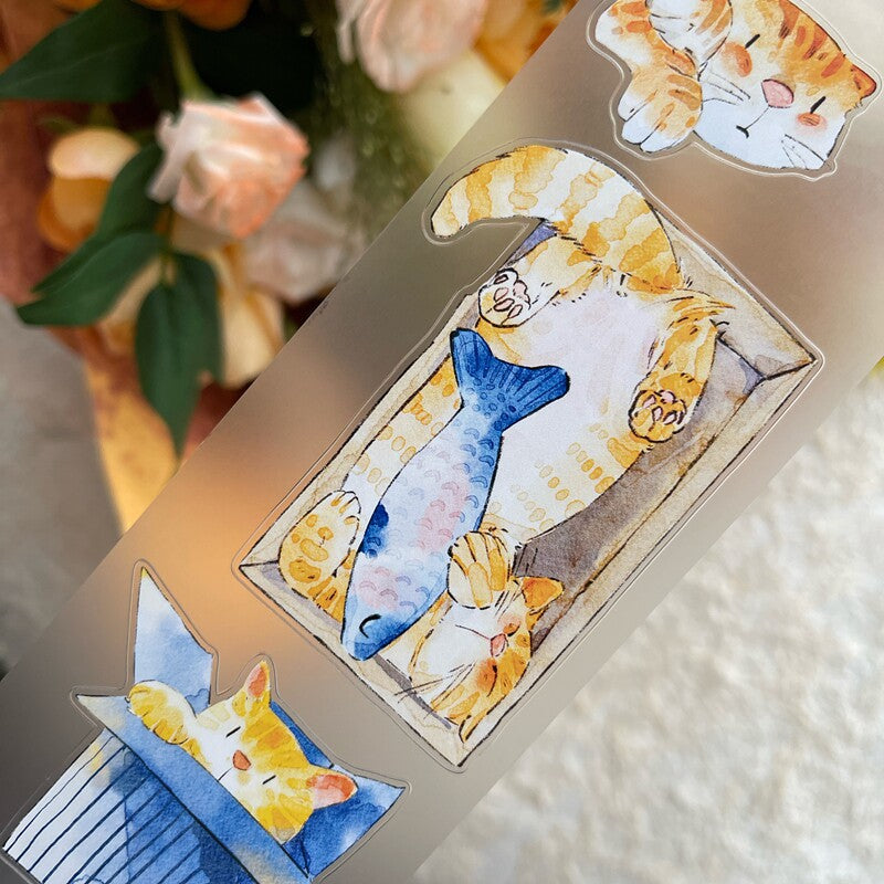 Cat-Themed PET Tape for journaling