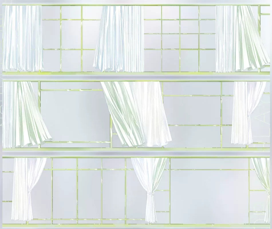 Gardine Fenster PET-Tape 10,3cm | Innenansicht