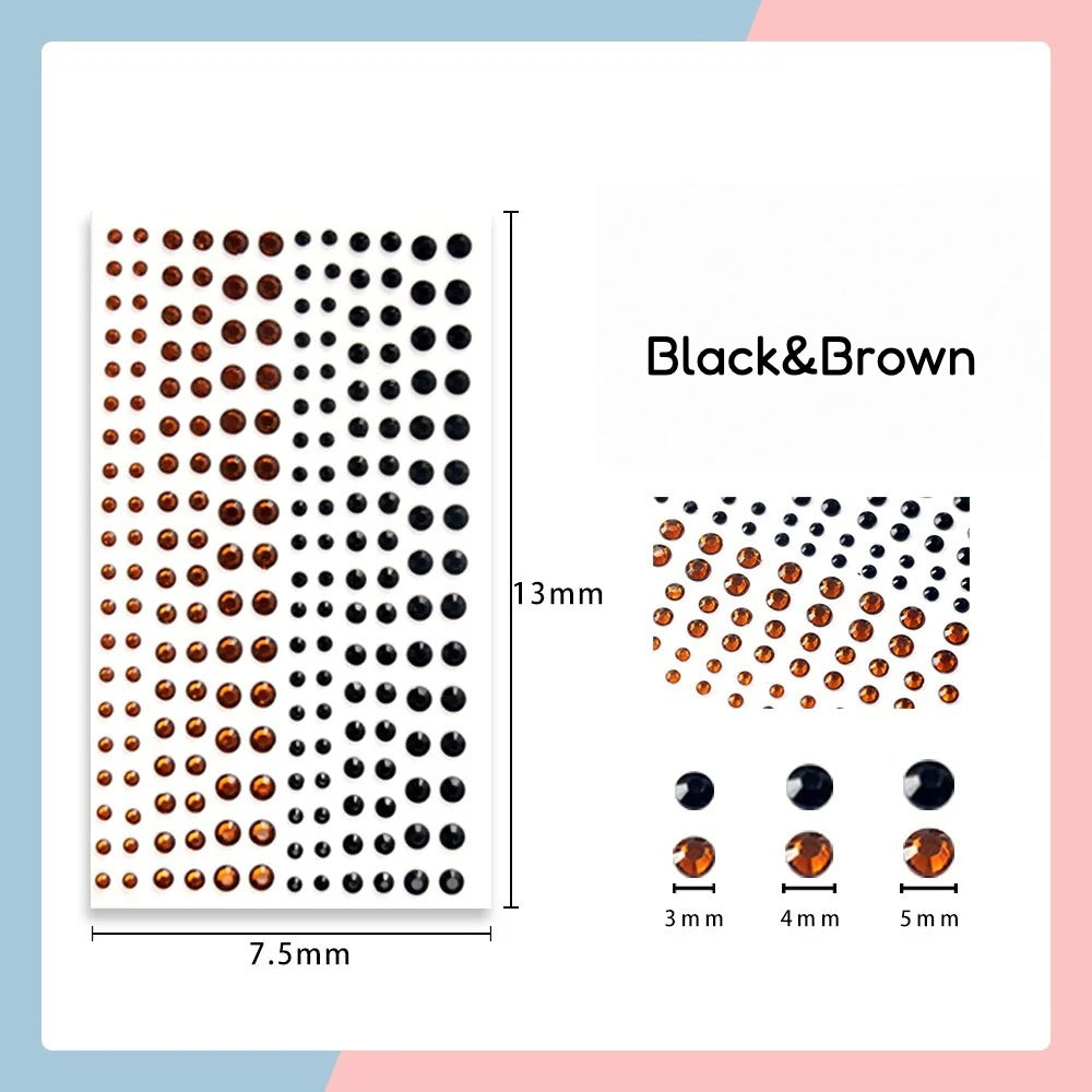 Candy Color Rhinestone Sticker Pack