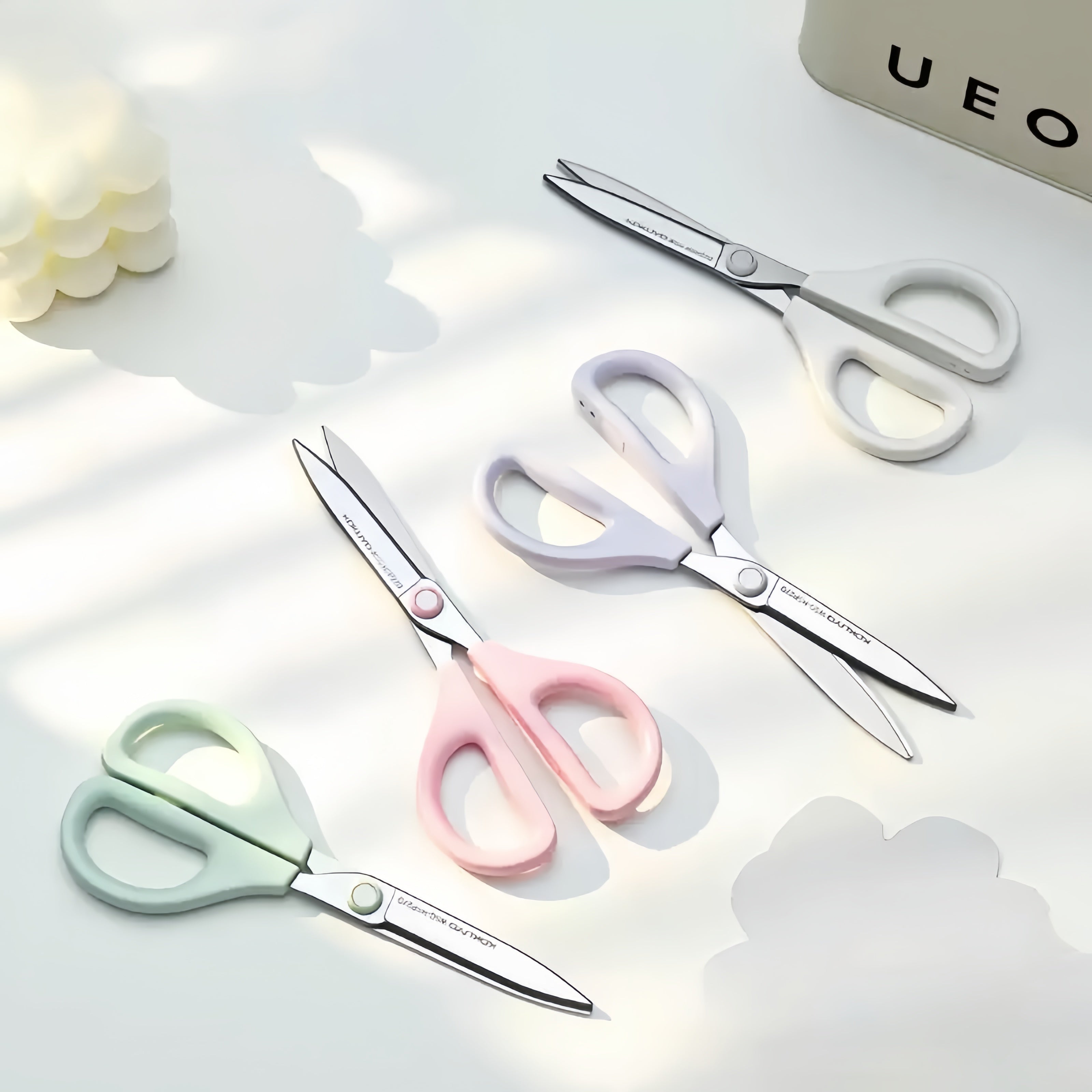 Smooth Cut Journaling Scissors Comfort Grip Journal Scissors | Coated Blades with Blade Cover | Craft & Planner Shears